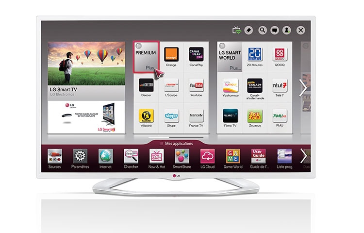 Vue avant de 39&#34; (98cm) | TV Direct LED | Full HD | Smart TV | MCI 100 | WIFI LG 39LN577S