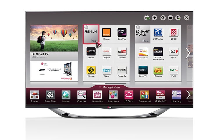 Vue avant de 42&#34; (106cm) | TV LED Plus | Full HD | 3D | Smart TV | MCI 400 | Dalle IPS | Cinema Screen | WIFI LG 42LA690S