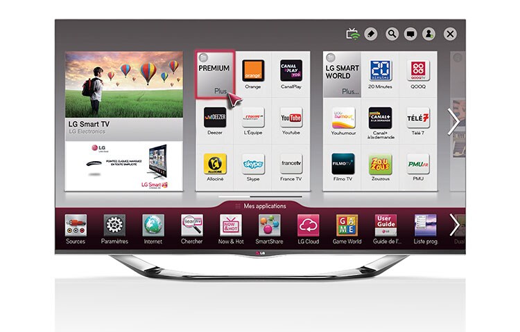 Vue avant de 42&#34; (106cm) | TV LED Plus | Full HD | 3D | Smart TV | MCI 400 | Dalle IPS | Cinema Screen | WIFI LG 42LA691S