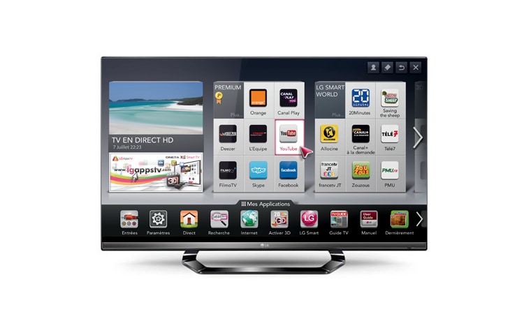 Vue avant de 42&#34; (107cm) | TV Edge LED | Full HD | MCI 200 | WIFI LG 42LM640S
