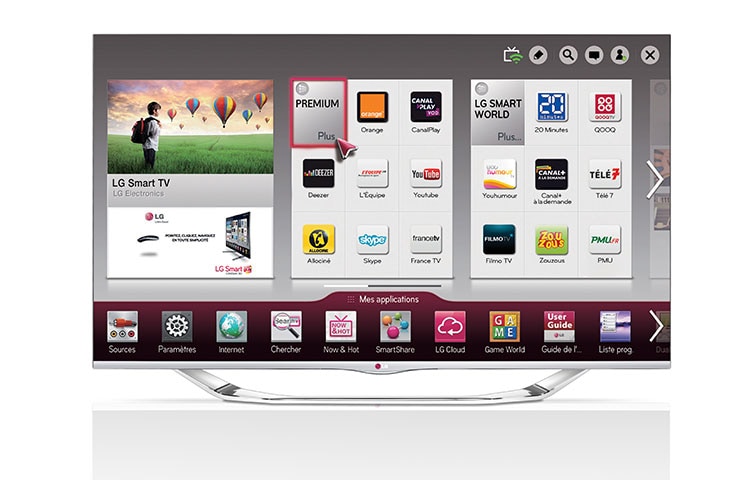Vue avant de 47&#34; (119cm) | TV LED Plus | Full HD | 3D | Smart TV | MCI 800 | Dalle IPS | Cinema Screen | WIFI LG 47LA740S