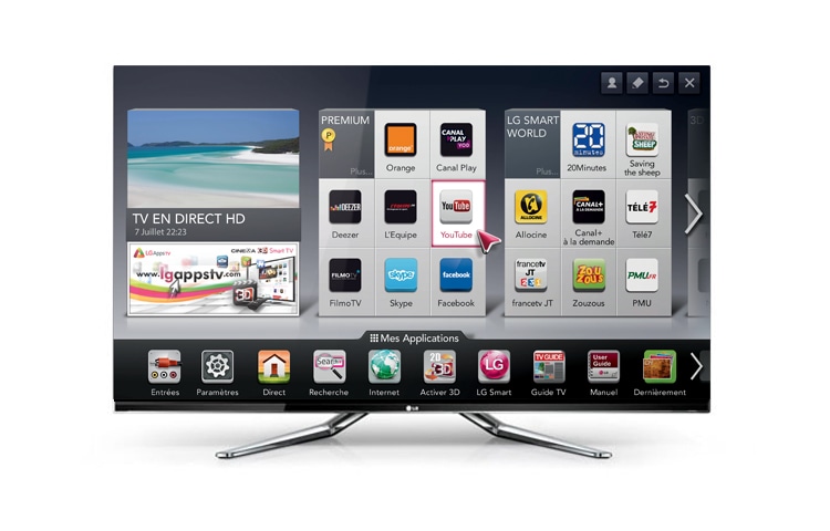 Vue avant de 47&#34; (119cm) | TV Nano Full LED | 3D | Smart TV | Cinema Screen Design | MCI 1000 | Magic Remote Voice LG 47LM960V