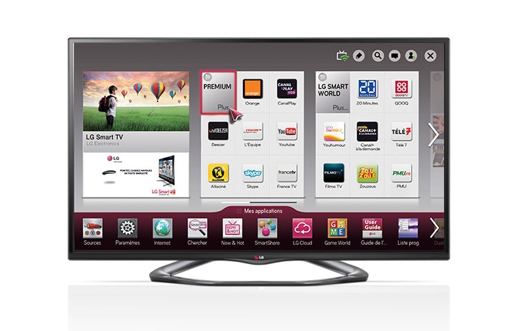 Vue avant de 50&#34; (126cm) | TV LED Plus | Full HD | 3D | Smart TV | MCI 400 | Dalle IPS | Cinema Screen | WIFI LG 50LA660S