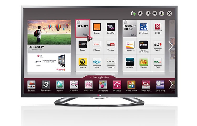 Vue avant de 55&#34; (138cm) | TV Edge LED | Full HD | 3D | Smart TV | MCI 200 | WIFI LG 55LA641S