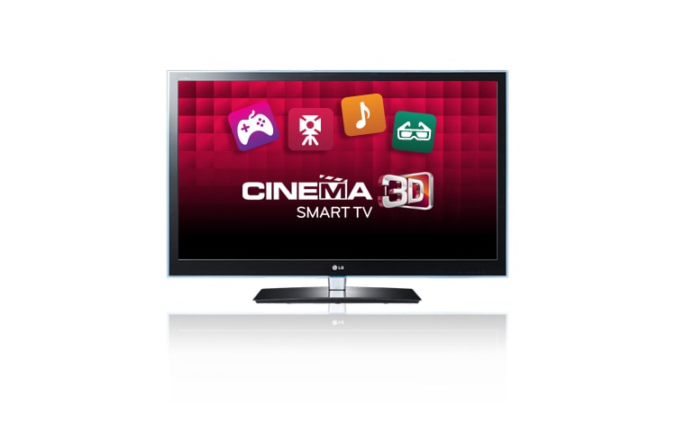 Vue avant de TV 3D, LCD LED CINEMA 3D, 140 cm (55 pouces) Smart TV LG 55LW659S