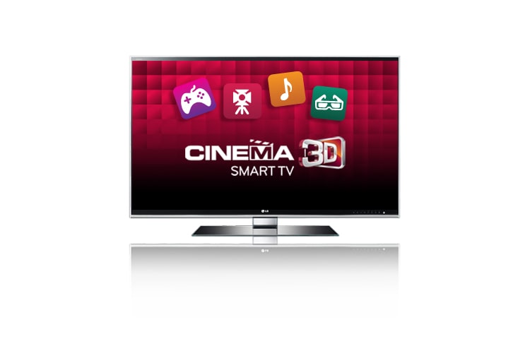 Vue avant de TV 3D, NANO Full LED CINEMA 3D, 140 cm (55 pouces) Smart TV LG 55LW980S