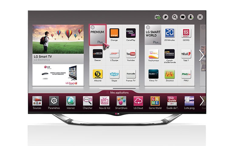 Vue avant de 60&#34; (151cm) | TV LED Plus | Full HD | 3D | Smart TV | MCI 800 | Dalle IPS | Cinema Screen | WIFI LG 60LA860V