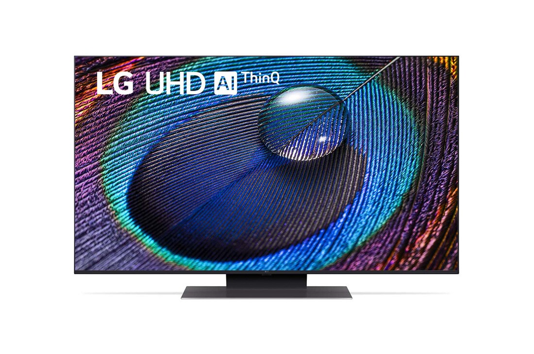 Vue de face du TV LG UHD 4K, série UR91