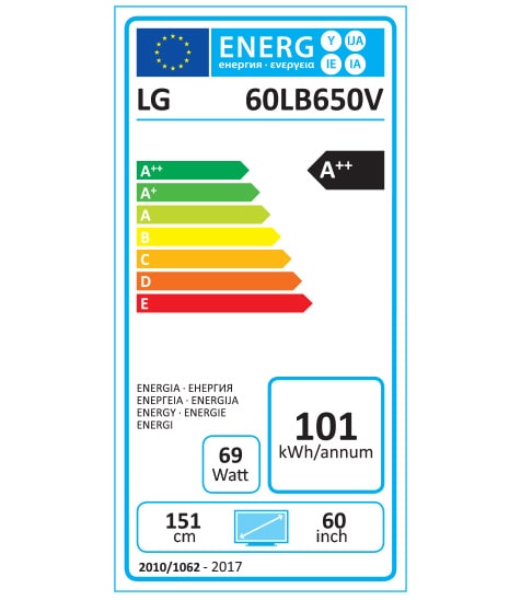 Etiquette Energie 60LB650V