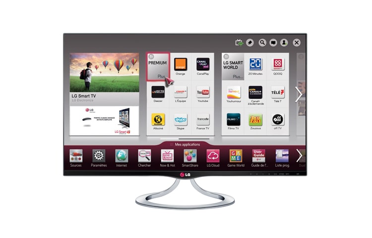 Vue avant de TV LED HDTV 1080p Cinema 3D Smart TV 27 pouces LG 27MT93S