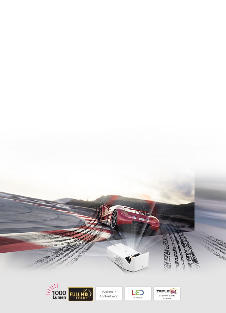 Projecteur LED FHD Ultra Courte Focale 1000 Lumen 150,000 1 LG