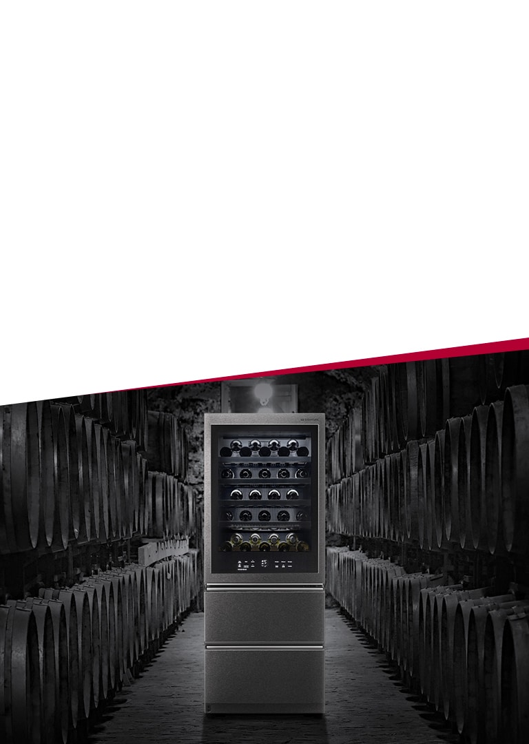 Cave à Vin LSR200W1 au milieu d'une cave sombre