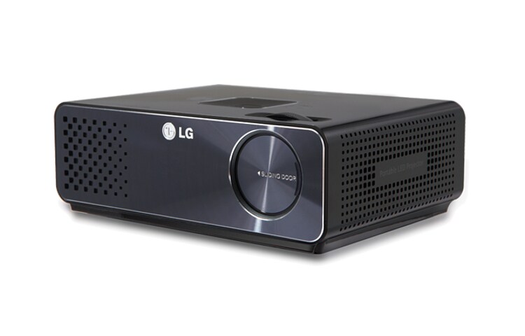 Vue avant de Video-Projecteur LED Ultra-compact, Resolution WXGA, 300 ANSI, Taux de Contraste 2000:1, HDMI, Fonction USB File Viewer LG HW300G