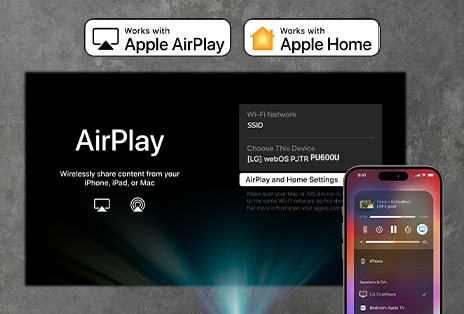 Image du projecteur LG CineBeam Q avec fonctionnalité d’effet miroir	