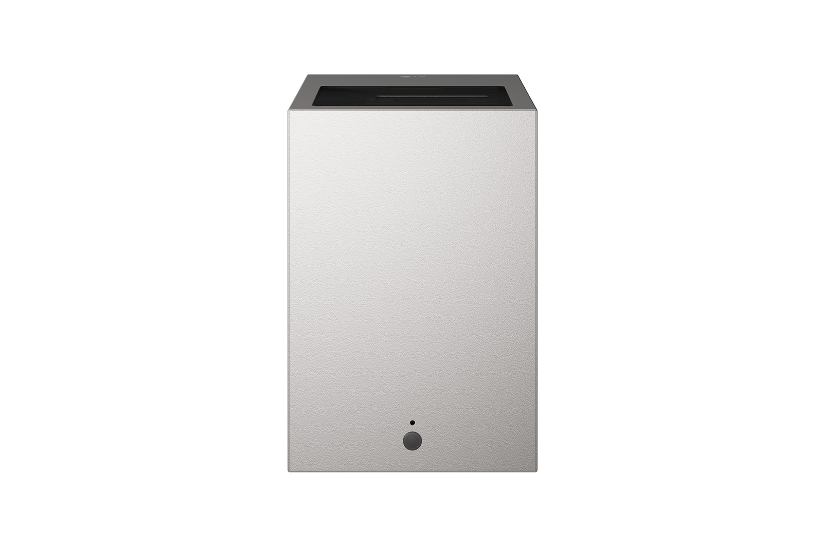 Front view of LG CineBeam S Mini UST Projector, 4K UHD, 3-ch RGB Laser, 450,000:1 Contrast, Max. 100" screen size, White - PU615U