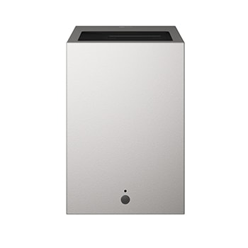 Front view of LG CineBeam S Mini UST Projector, 4K UHD, 3-ch RGB Laser, 450,000:1 Contrast, Max. 100" screen size, White - PU615U