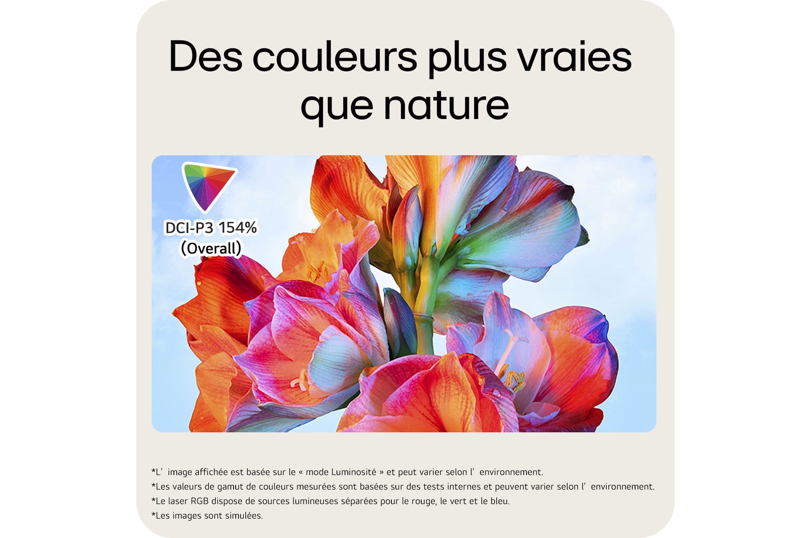 Des couleurs plus vraies que nature