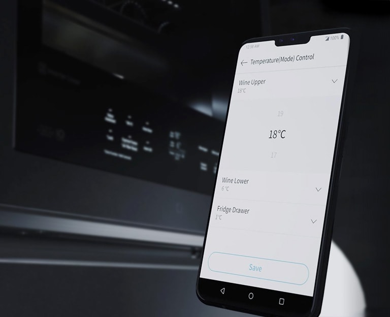 La cave à vin peut être contrôlée en utilisant l'application.