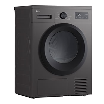 image of showing the dry dial with options for towels, shirts, and wool fabrics. Text read : 'Heat Pump': Enjoy gentle care for your fabrics while drying.