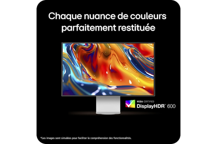 Pied fin, écran ajustable