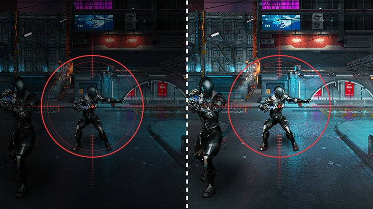 Image avec Black Stabilizer activé et désactivé.