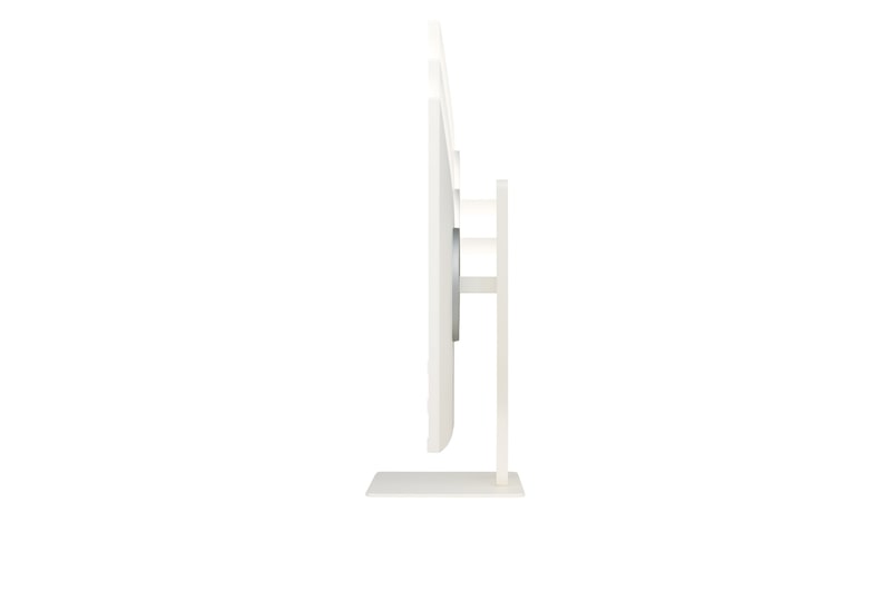 vue latérale du moniteur se déplaçant vers le bas pour le réglage de la hauteur