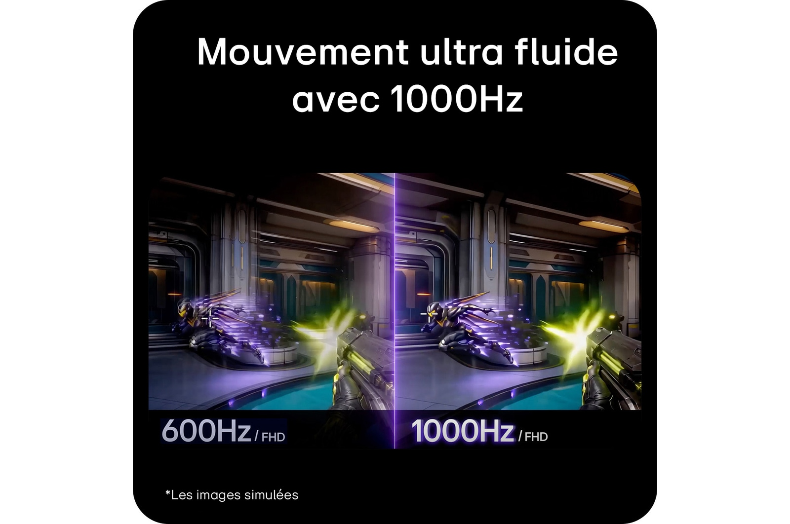 Mouvement ultra-fluide avec une fréquence de 1000 Hz