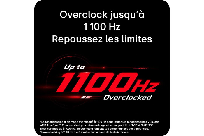 Moniteur pour jeu UltraGear G5 eSports 25 pouces (25G590B) avec 1 000 Hz natif en FHD et jusqu’à 1 100 Hz en overclock