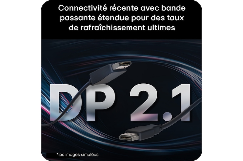 Moniteur pour jeu UltraGear G5 (25G590B) doté de DisplayPort 2.1 (UHBR 20) et HDMI 2.1 pour une expérience gaming ultime à taux de rafraîchissement élevé et haute résolution