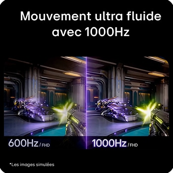 Mouvement ultra-fluide avec une fréquence de 1000 Hz