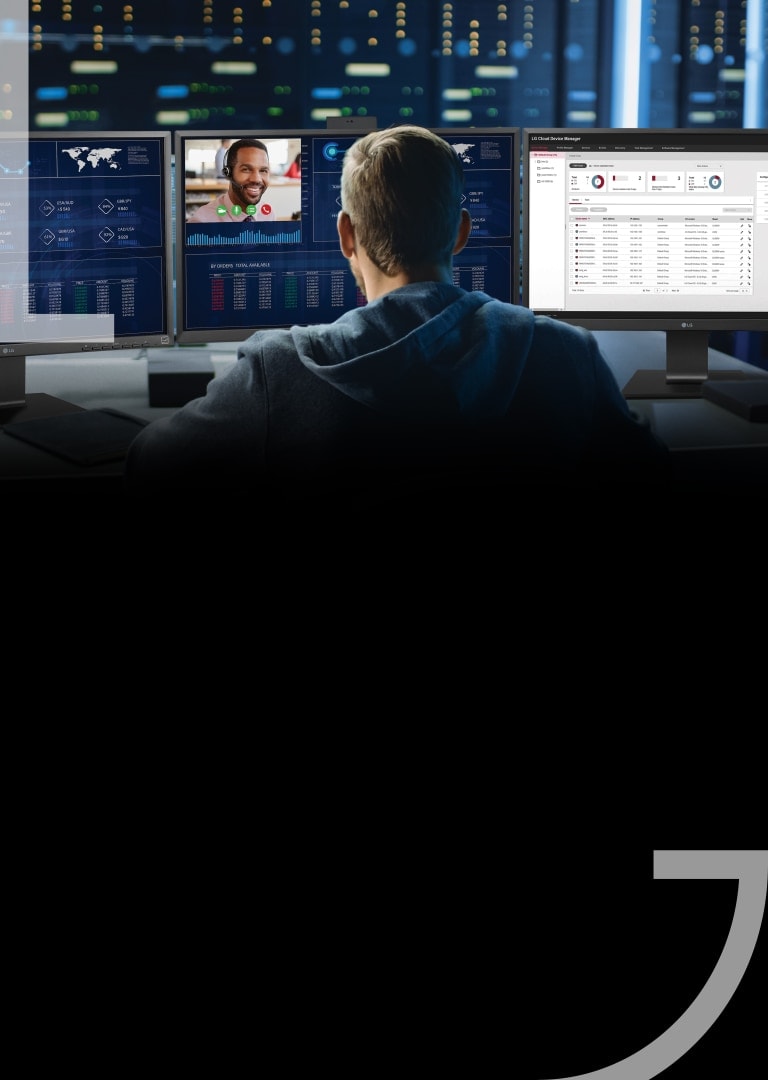 L'excellence de LG en matière de dispositifs d'affichage sera une valeur ajoutée à votre environnement de travail avec de meilleures performances et des coûts inférieurs à ceux d'un dispositif PC conventionnel.