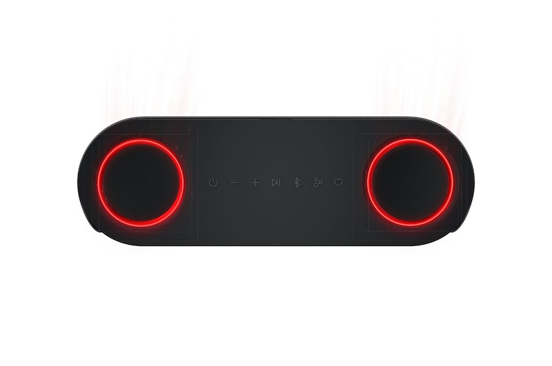 LG xboom Bounce par will.i.am | Enceinte Bluetooth Puissante avec Sangle | Jusqu’à 30h d’autonomie | Barre LED Lumineuse | IP67 & MIL-STD 810, LG BOUNCE