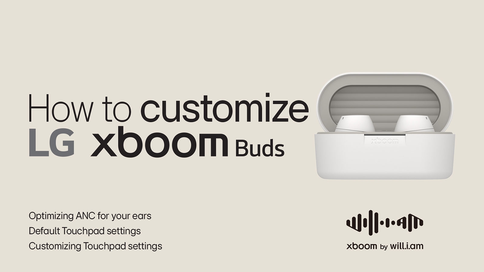 User guide video for optimizing ANC and touchpad settings with LG xboom buds App