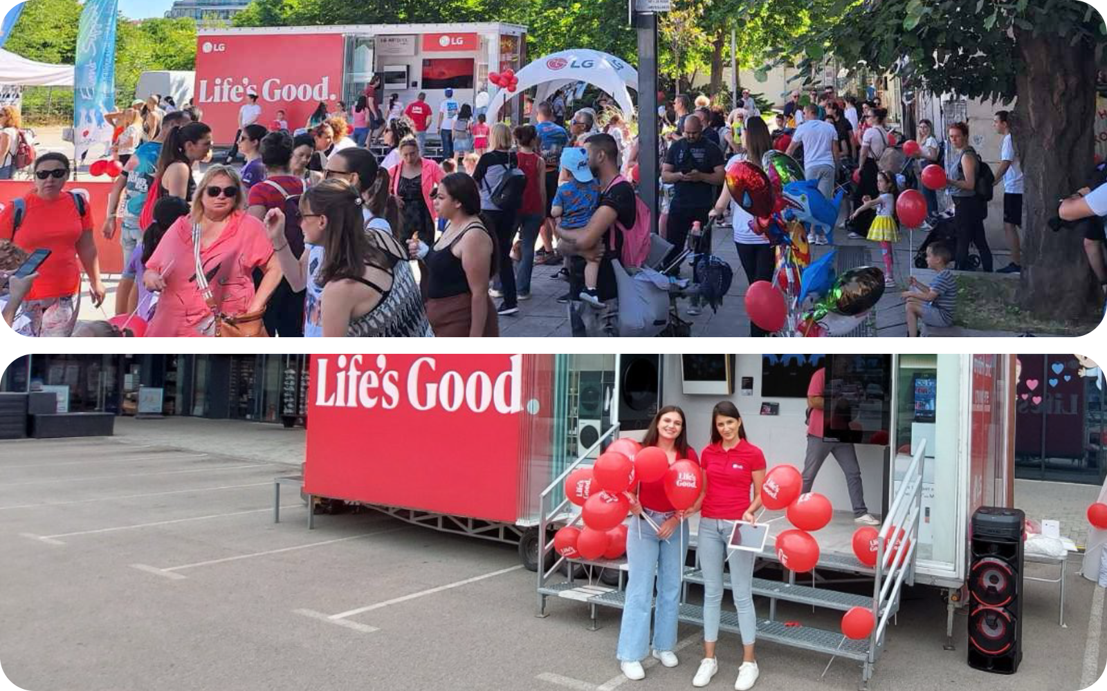 LG Electronics corporate social responsibility LG croatia, LG Serbia, LG Bulgaria, Life's Good free service tour truck