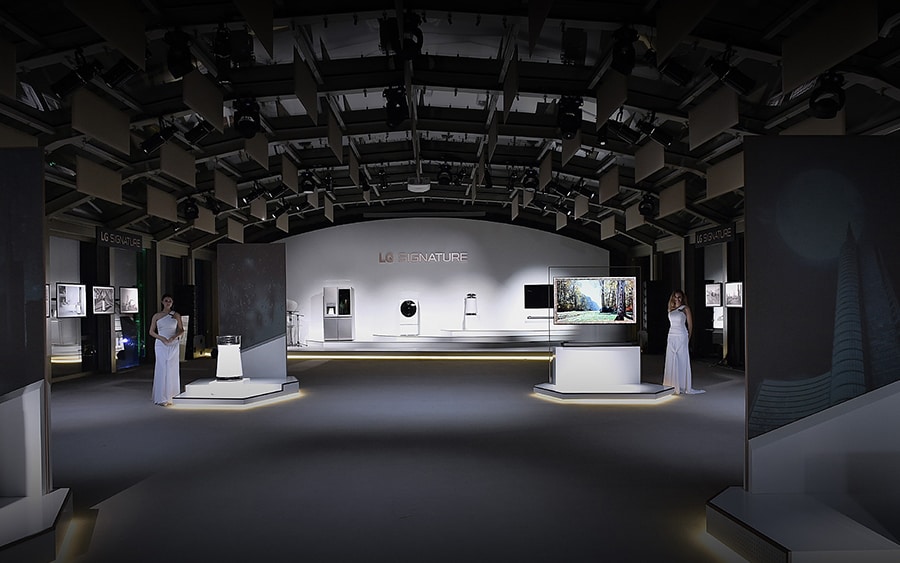 premium products of lg signature in the stage