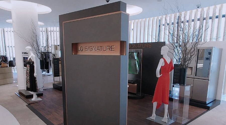 showcase spot of lg signature products at saks fifth avenue