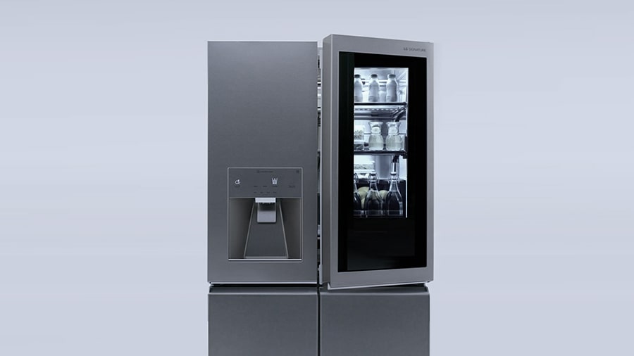 front view of lg signature refrigerator
