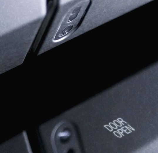 close shot of auto open door sensor of lg signature refrigerator