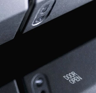 close shot of auto open door sensor of lg signature refrigerator