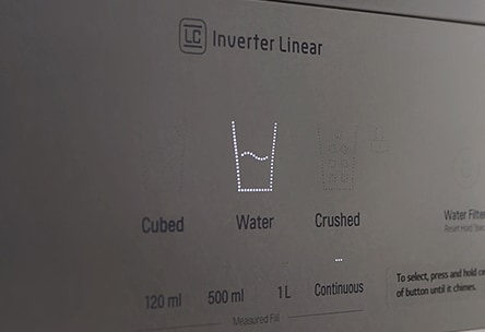 close shot of inverter linear of lg signature refrigerator