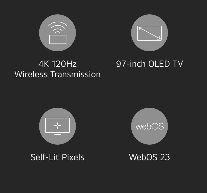 4 icons to introduce the features of OLED M
