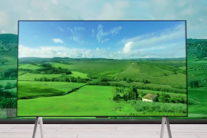 Gallery design of OLED M that looks like the screen and the outside landscape are connected