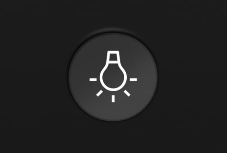 Lightbulb-shaped Lighting button