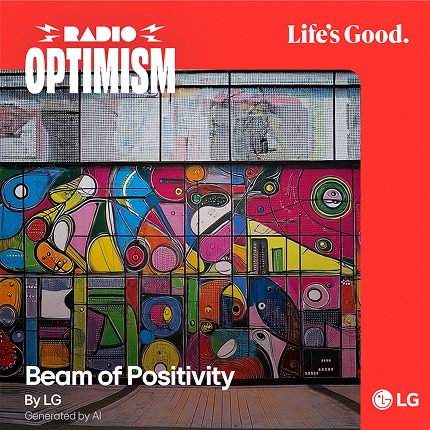 The album cover of Beam of Positivity, created by LG through AI.