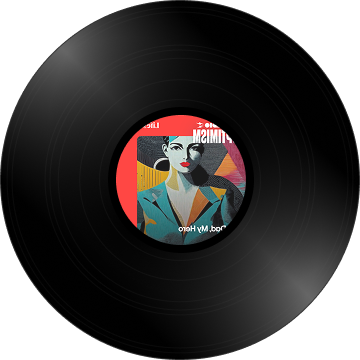 The LP image of My Dad, My Hero, created by Cam through AI.