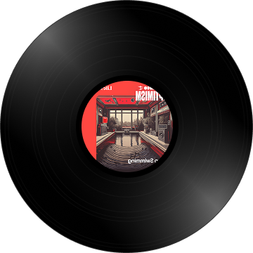 The LP image of Keep Swimming, created by Mom through AI.