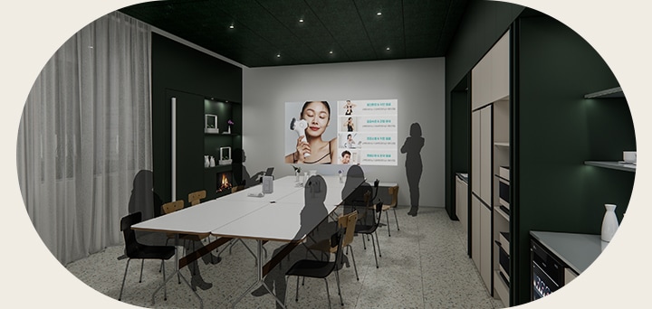 The spaces of  community room