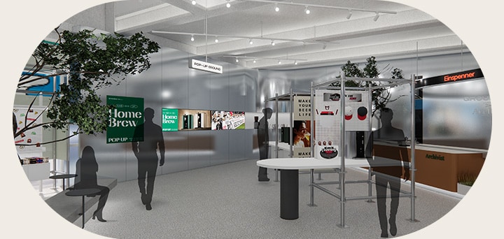 The spaces of  POP-UP Ground