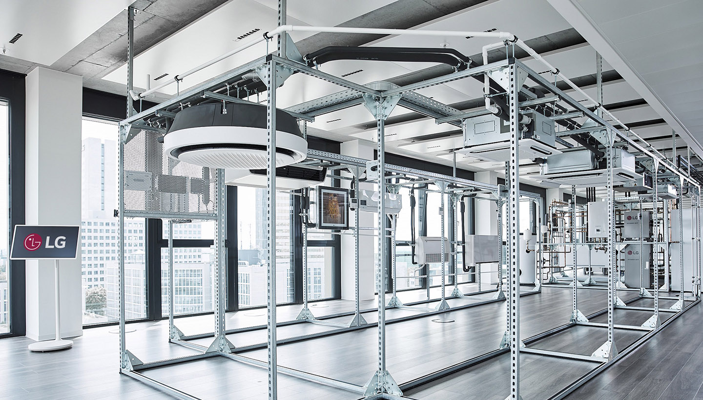 A photo of LG’s heating, ventilation and air conditioning (HVAC) solutions at the new Air Solution Research and Development (R&D) Lab in Frankfurt, Germany