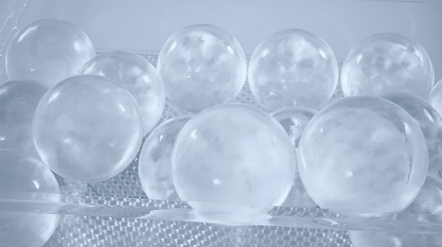 A photo of ice balls